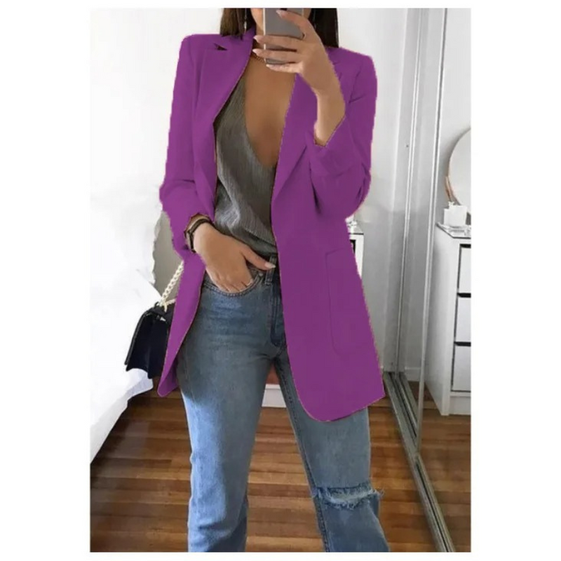 Elegante lange damesblazer voor elke gelegenheid