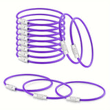 Stalen Kabel Keychains Set – Duurzame Sleutelhangers voor Reizen en Buitenactiviteiten