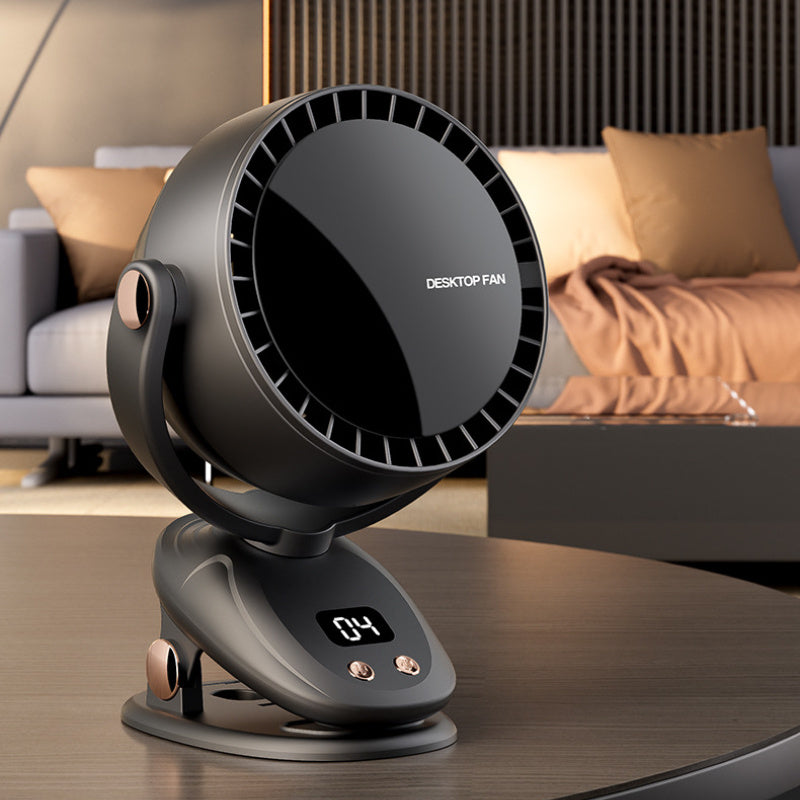 Draagbare Bladloze Ventilator met Digitaal Display – Stille en Oplaadbare Koeling voor Binnen en Buiten