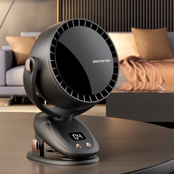 Draagbare Bladloze Ventilator met Digitaal Display – Stille en Oplaadbare Koeling voor Binnen en Buiten