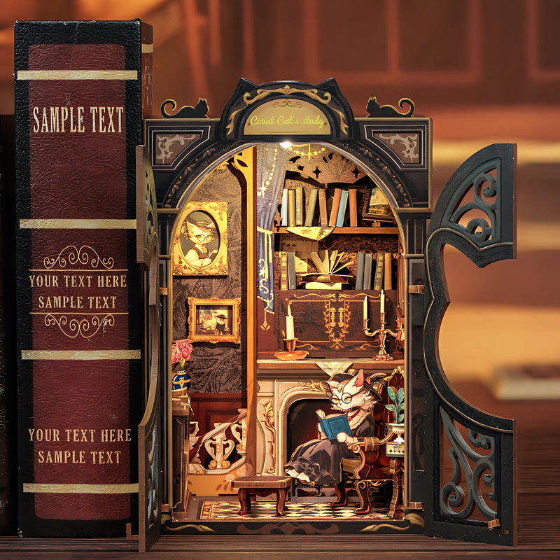 DIY Miniatuur Uilen Boekenwinkel – 3D Houten Kit met Verlichting voor Creatieve Decoratie