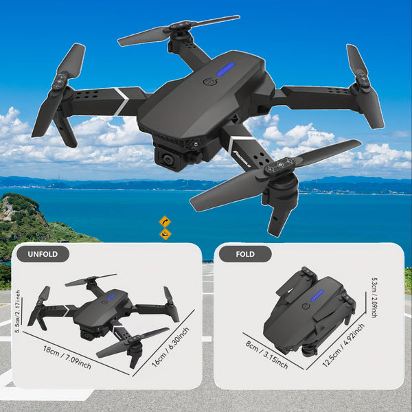 E88 Drone met Dubbele Camera – Opvouwbare Quadcopter met Hoogtehouder