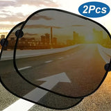 Set van Zwarte Mesh Zonneschermen voor Achterruit van de Auto – Zomerbescherming