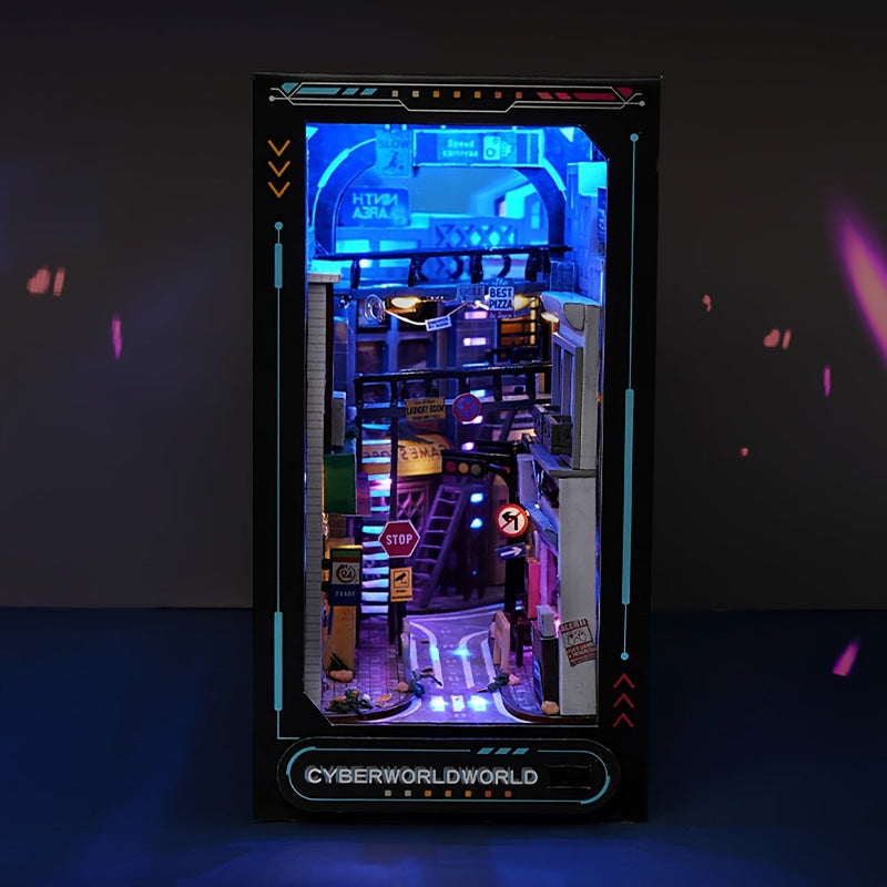 Cyberpunk DIY Cabin Kit – 3D Model voor Woningdecoratie met Verlichting