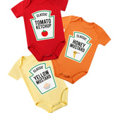 3-Pack Baby Rompertjes – Zachte Katoen met Speelse Voedselprints