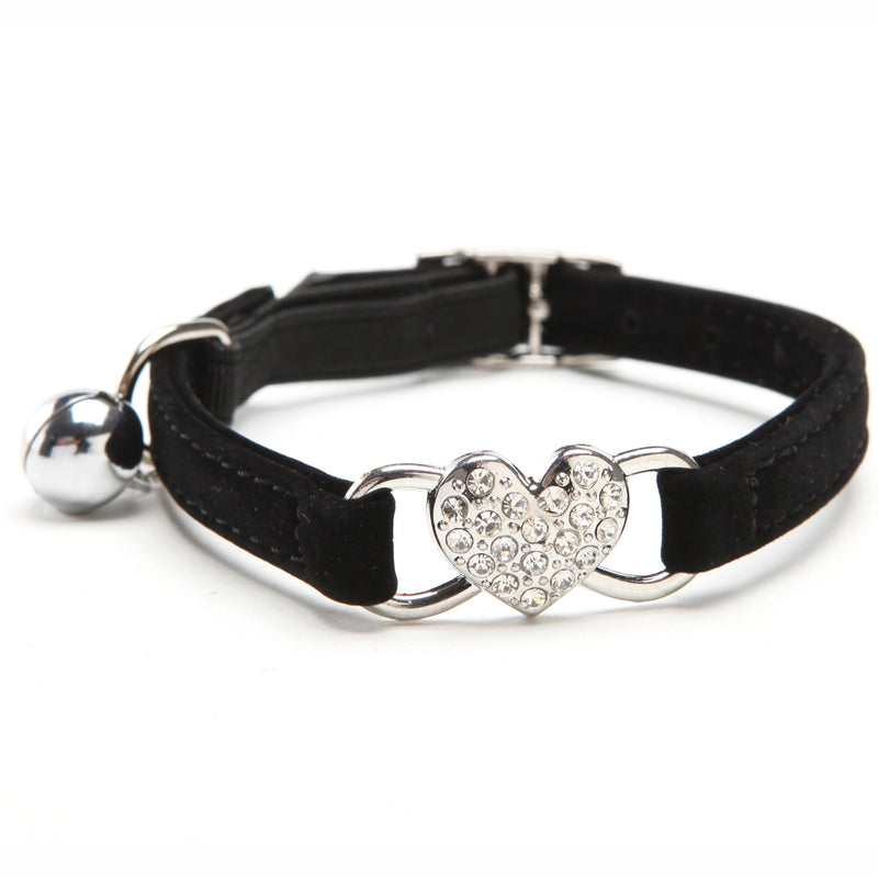 Sparkling Heart Kattenhalsband – Voeg een Luxueuze Touch Toe aan de Look van je Kat