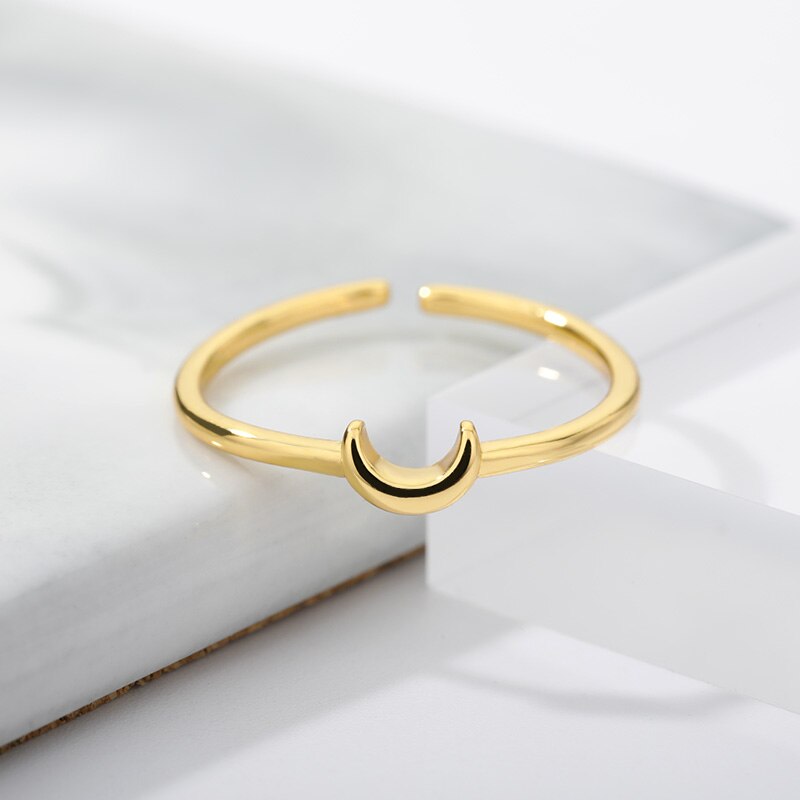 Minimalistische Halve Maan Ring - Nova