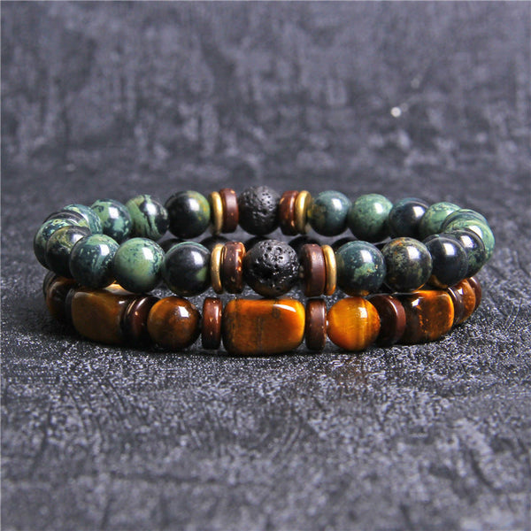 Afrikaans Turkoois & Tijgeroog Armband - Naya