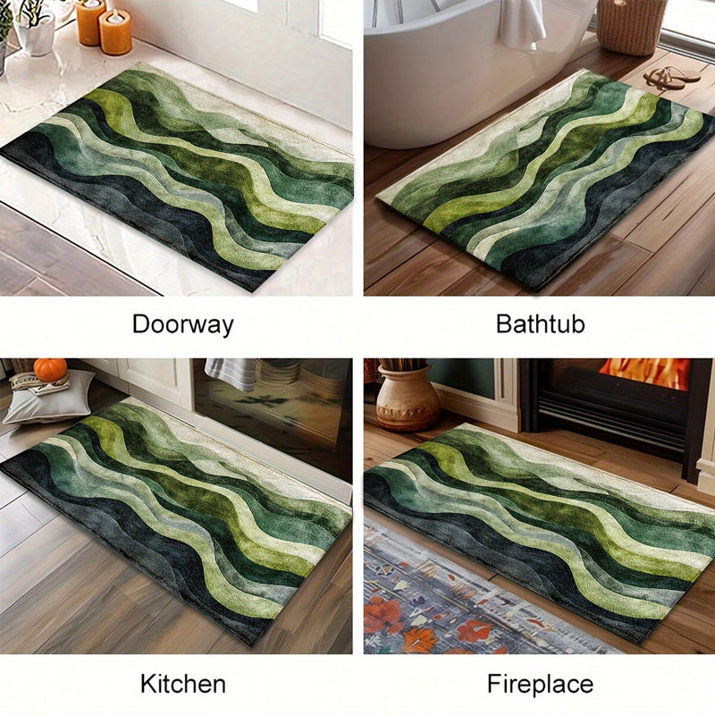 Geometrische Golf Badmat – Perfect voor Badkamer of Entree