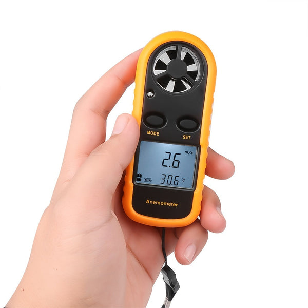 Compacte Digitale Windsnelheidsmeter – Handheld en Nauwkeurig voor Outdoor Metingen