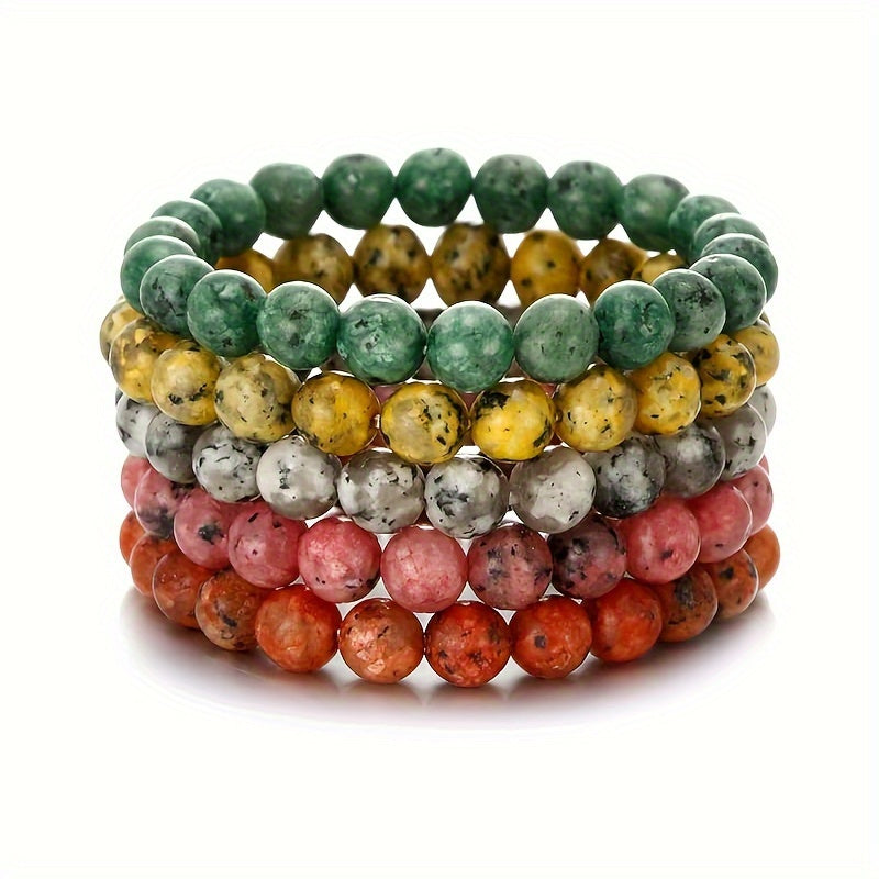 Edelsteen Elegantie Armbandenset - Voor Natuurlijke Schoonheid