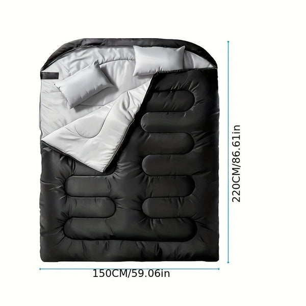 Deluxe 2-in-1 Camping Slaapzak met Kussen – Perfect voor Kamperen en Buitenavonturen