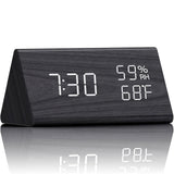 TriWood LED Wekker – Functioneel en Minimalistisch Design