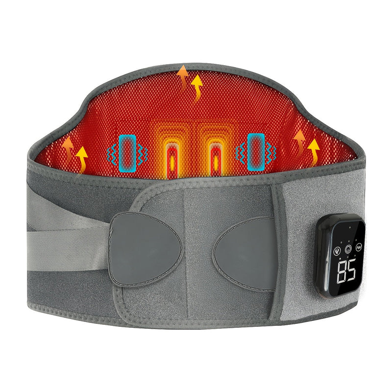 Draadloze Verwarmde Massageband voor Rug en Taille – 3 Instelbare Warmte- en Trillingsmodi voor Maximale Ontspanning