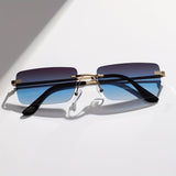 Stijlvolle Frameless Zonnebril – Trendy en Comfortabel voor Mannen