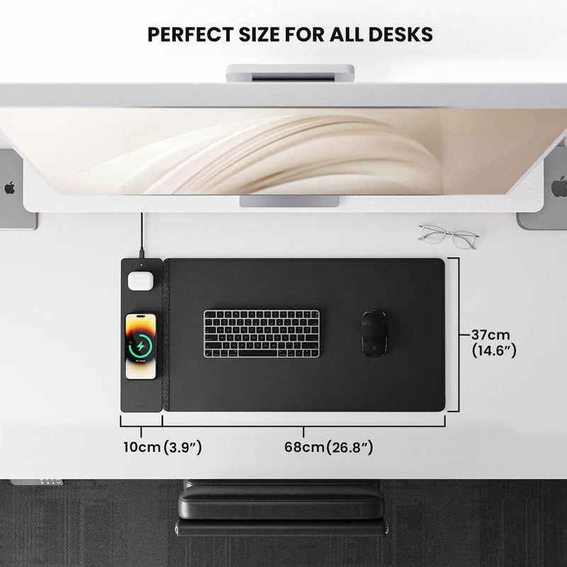 Draadloos Oplaadbaar Bureau Pad – ChargePad Flex