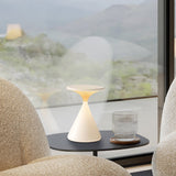 Aeron Hourglass Dimbare LED Tafellamp – Elegant en Kabelvrij Licht