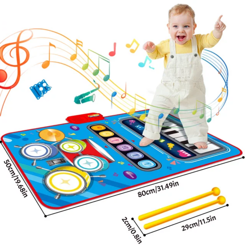 SoundSteps – 2-in-1 Muzikale Speelmat met Piano & Drumstel