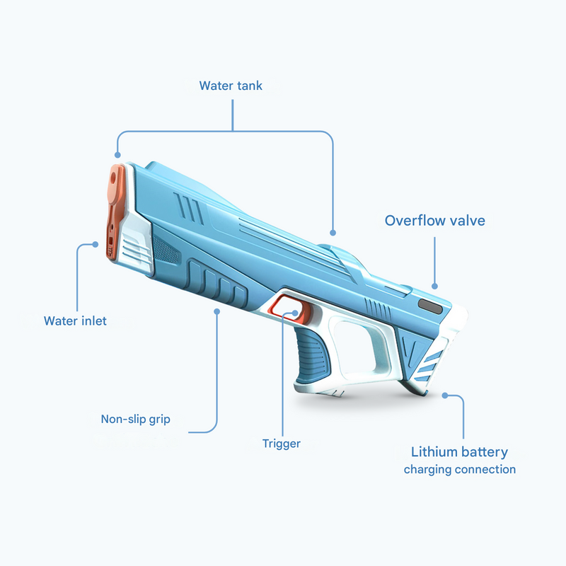 Elektrisch Waterpistool met Accu – voor krachtige waterstralen & langdurig speelplezier