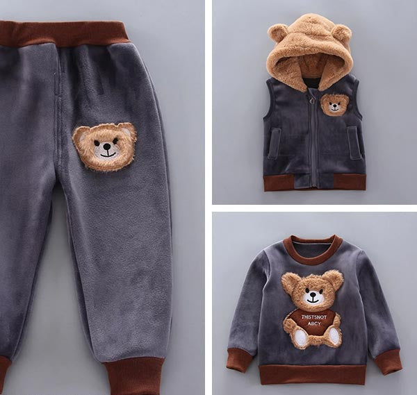 Drie-delig baby- en peuterset met berenmotief – BearHugs