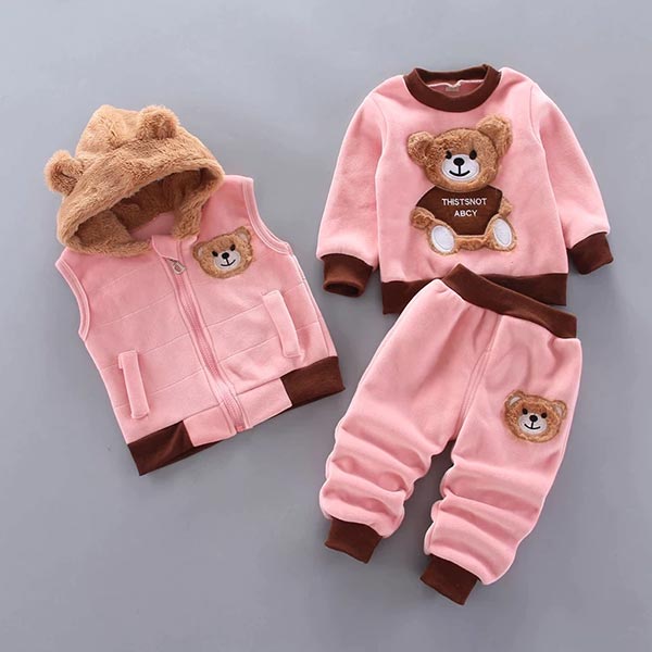 Drie-delig baby- en peuterset met berenmotief – BearHugs