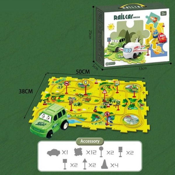 Puzzelracebaan Speelset - Eindeloos Bouw- en Rijplezier