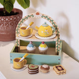 Houten Theeset voor Kinderen met Cupcakes en Theepot – Speeltijd