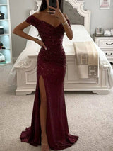 Elegante Strapless Avondjurk Met Pailletten Voor Vrouwen