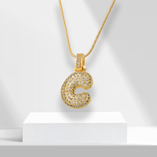 Bubble-letterketting met hanger - LuxeLette