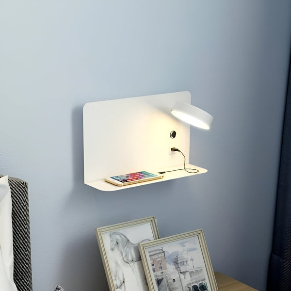 LED-Wandlamp met USB-oplader en schakelaar - GlowPort