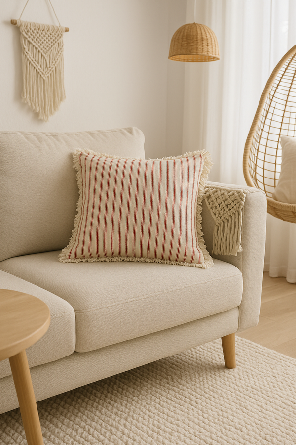 Jacquard Kussenhoes met Franjes – Tijdloos en Comfortabel