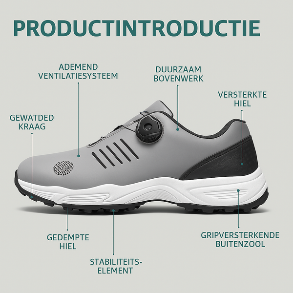 Golfeasy | Golfschoenen Heren met Grip & Sluitmechanisme met Draaiknop | Draaibaar vetersysteem | Draaisluiting | Lichtgewicht & Ademend Ontwerp