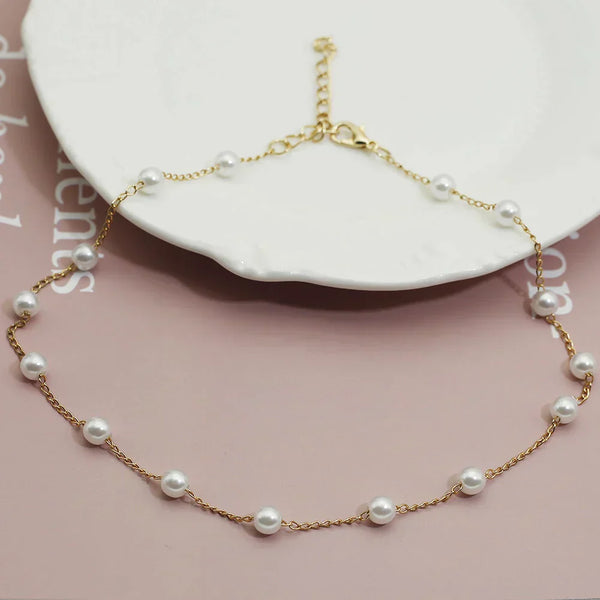 Gouden Perlenketting - Marilena