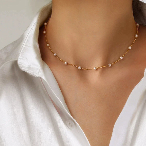 Gouden Perlenketting - Marilena