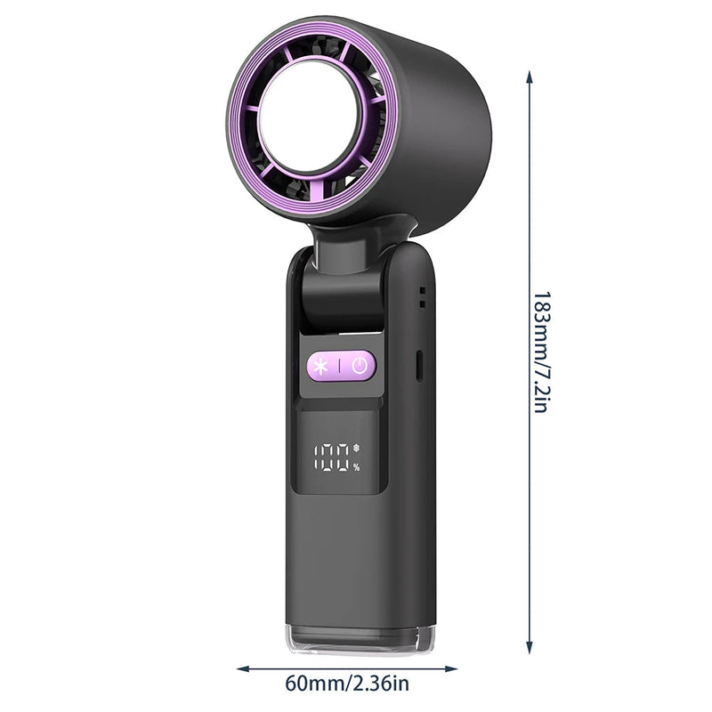 HandyFan Pro - Draagbare Opvouwbare Ventilator met Digitale Weergave en 4000mAh Batterij