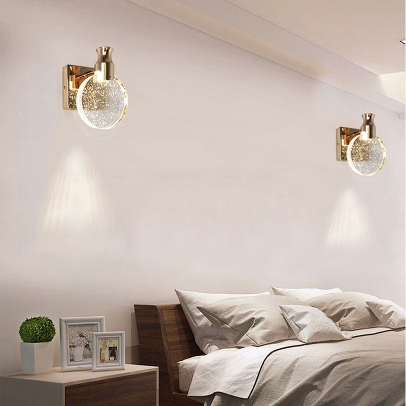 Luxe ronde kristallen wandlamp – Celestia