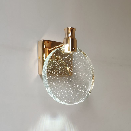 Luxe ronde kristallen wandlamp – Celestia