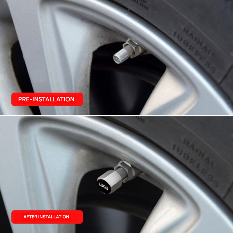 Marke Ventilkappen Set (4 Stuks) - WheelTops