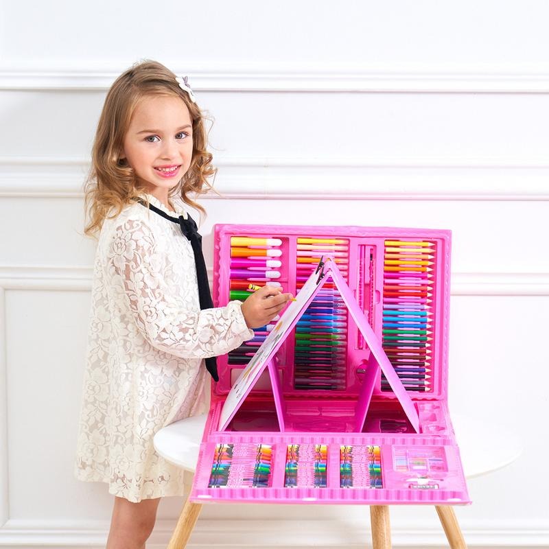 6-in-1 Creativiteitsdoos met teken- en knutselmateriaal voor kinderen – Compact & veelzijdig