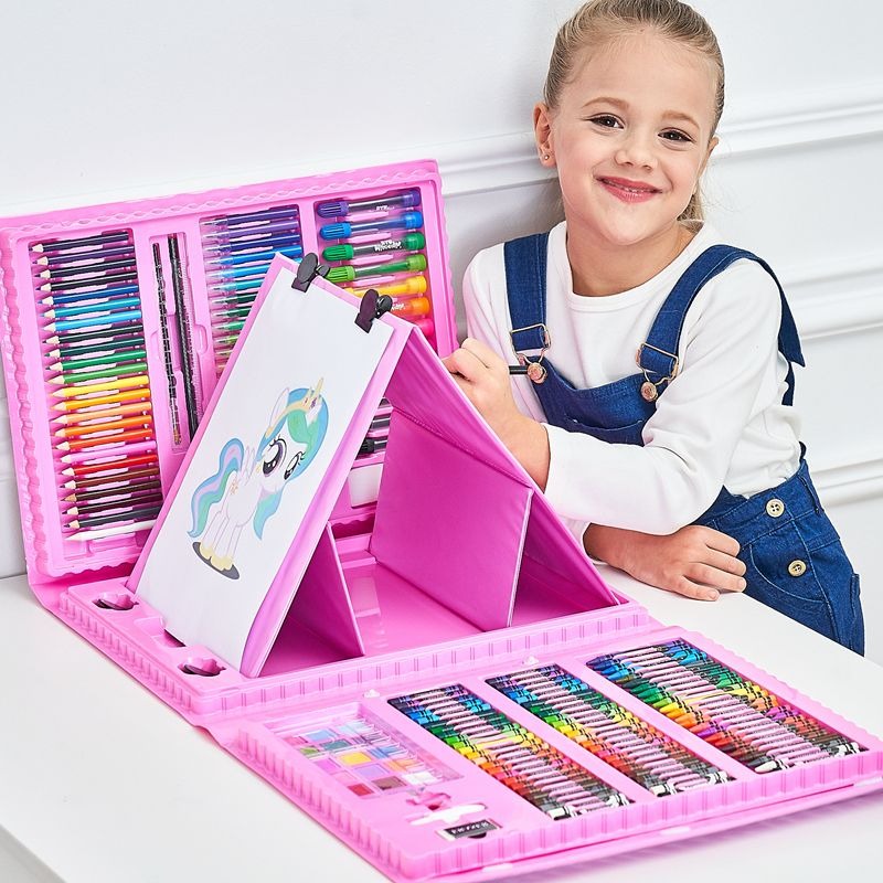 6-in-1 Creativiteitsdoos met teken- en knutselmateriaal voor kinderen – Compact & veelzijdig