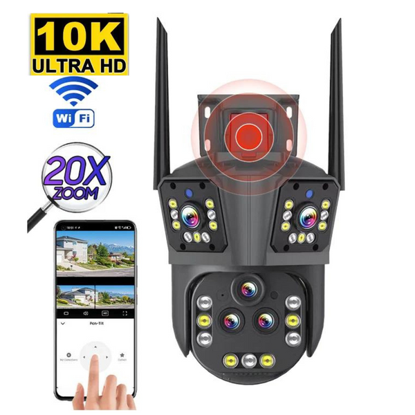 10K WLAN-Beveiligingscamera met 20MP, 20x Zoom – DualGuard Ultra 10K