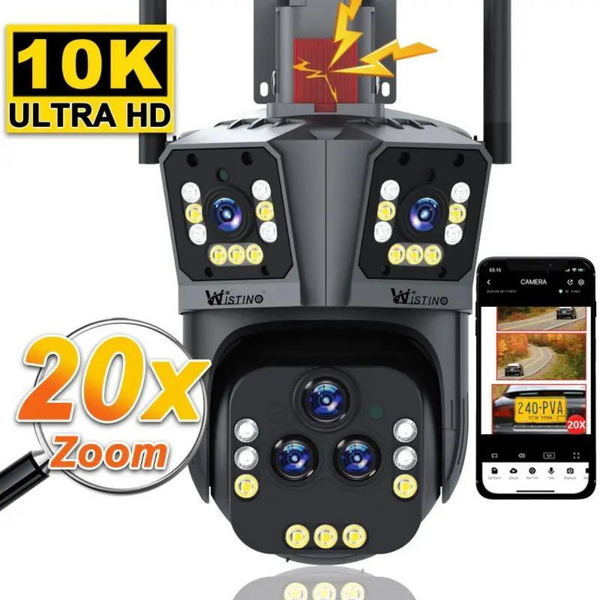 10K WLAN-Beveiligingscamera met 20MP, 20x Zoom – DualGuard Ultra 10K