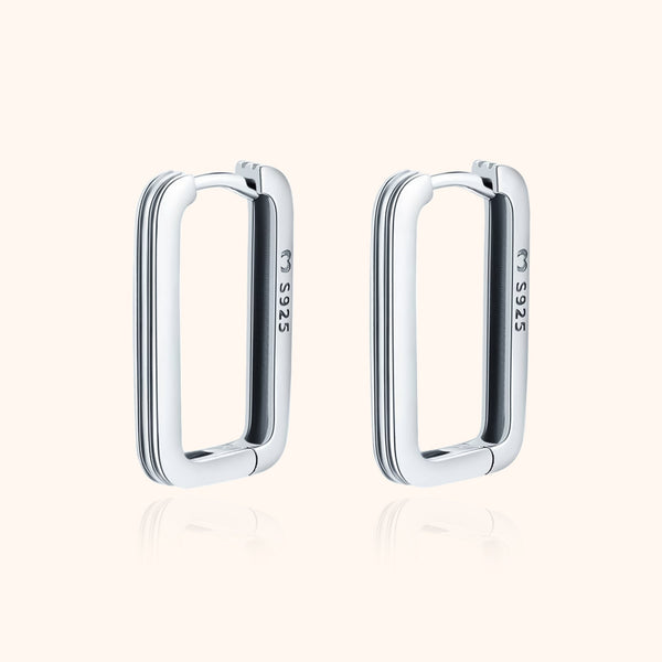 Rechthoekige Clip-Oorbellen - Isabelle