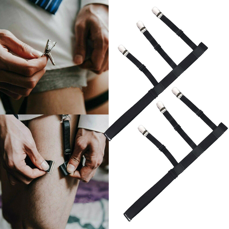 Heren Hemd-Stäbe Gummibanden Bretels voor een veilige Hemd-Houder