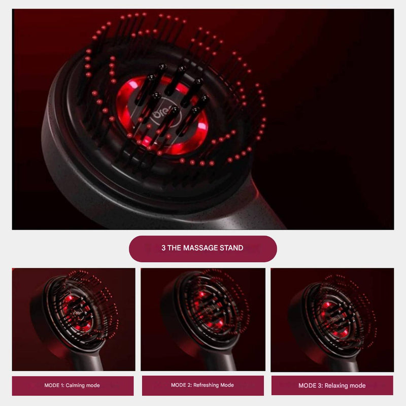 Elektrische Hoofdhuidmassageborstel met LED-Lichttherapie - GlowScalp