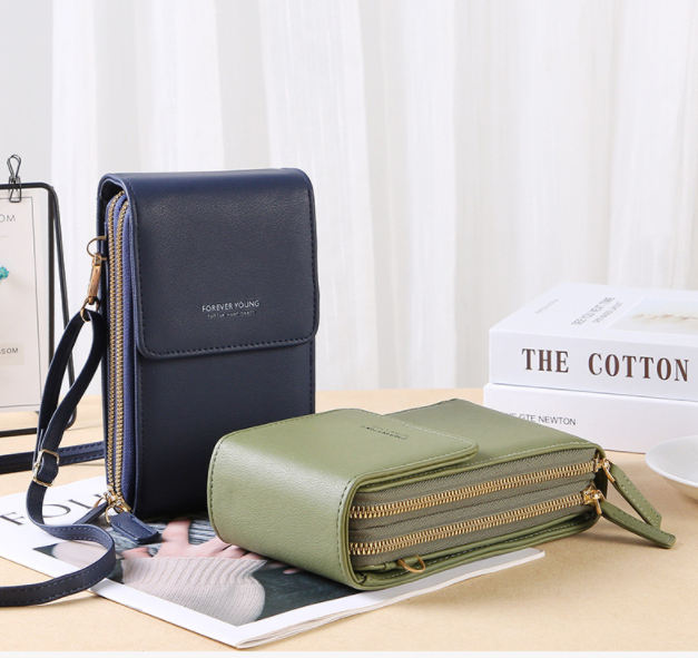 Touchscreen Telefoontas met Portemonnee‑functie – Compacte Crossbody voor Dagelijks Gebruik