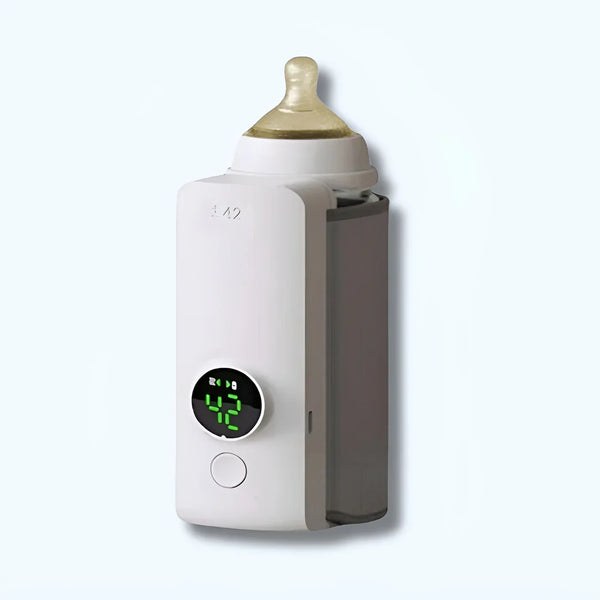 Draagbare Baby Flesverwarmer – 6 Instelbare Warmtestanden & Temperatuurregeling voor Onderweg