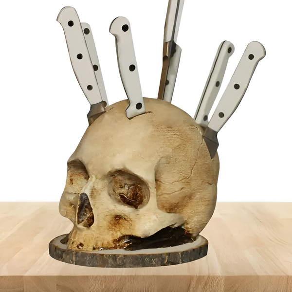 BladeSkull - Unieke Schedel Houder voor Keukenmessen
