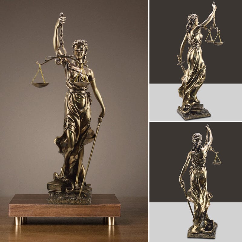 Decoratiestandbeeld van de Godin van de Gerechtigheid