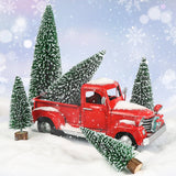 SNOWPINE BRUSH – Vlokkerig Mini-kerstboomset (5 delen) voor kerstdecoratie